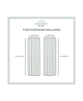 Exclusive Home Curtains Catarina Layered Solid Blackout and Sheer Grommet Top Curtain Panel Pair