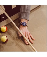 Bulova Men's Chronograph Wilton Blue Leather Strap Watch 46.5mm