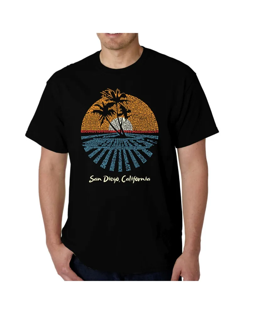 La Pop Art Men's Word - Cities San Diego T-Shirt