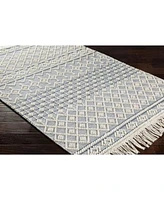 Closeout Livabliss Farmhouse Tassels Fts Denim Rug