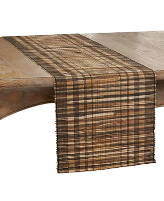 Saro Lifestyle Striped Water Hyacinth Runner
