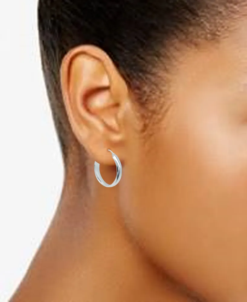 Giani Bernini Small Polished Hoop Earrings in Sterling Silver, 25mm, Created for Macy's