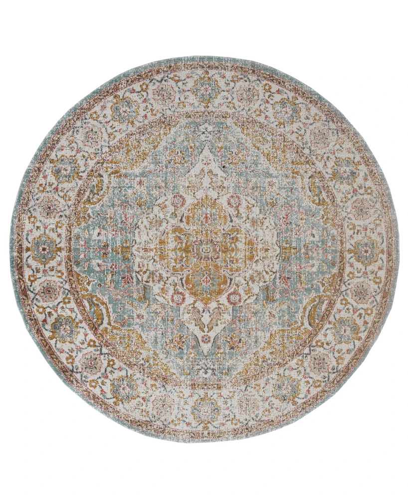 Amer Rugs Eternal Ete-3 Aqua/Ivory 6'7" Round Rug