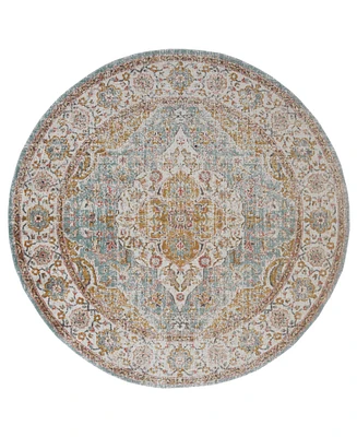 Amer Rugs Eternal Ete-3 Aqua/Ivory 6'7" Round Rug