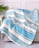 Levtex Maui Stripe Reversible Quilted Throw, 50" x 60"