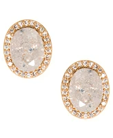 lonna & lilly Gold-Tone Stone & Crystal Halo Stud Earrings