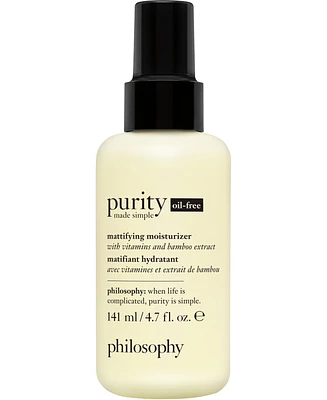 philosophy Purity Made Simple Oil-Free Mattifying Moisturizer, 4.7-oz.