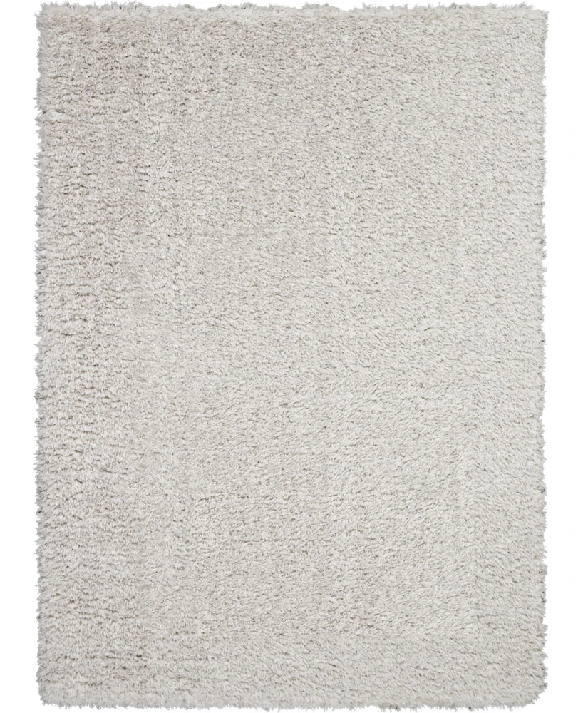 Nourison Home Luxe Shag LXS01 Silver 5' x 7' Area Rug