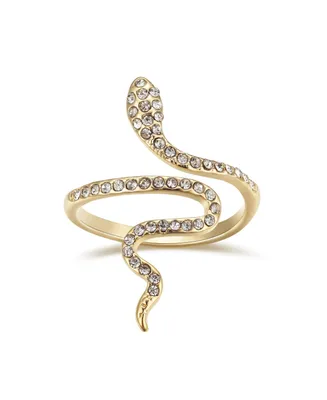 Unwritten Crystal Snake Bypass Ring