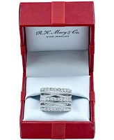 Diamond Multi-Row Crossover Statement Ring (1 ct. t.w.) Sterling Silver