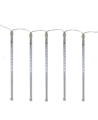 Northlight Transparent Dripping Icicle Snowfall Christmas Light Tubes-Clear Wire, Set of 10