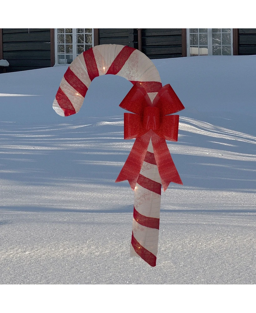 Northlight Pre-Lit Glitter Candy Cane Christmas Outdoor Decoration