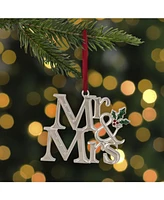 Northlight "Mr and Mrs" Christmas Ornament with Holly Leaves