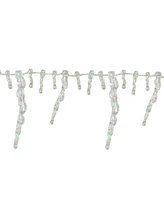 Northlight Unlit Clear Iridescent Icicle Beaded Artificial Christmas Garland
