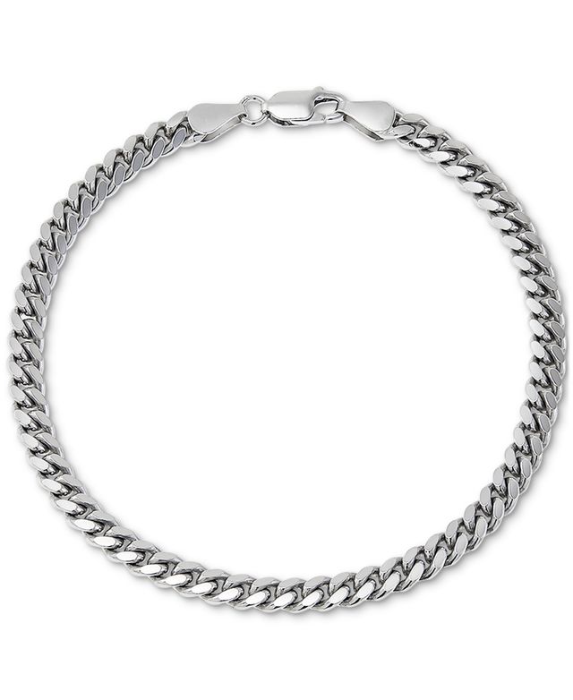 Men's Cuban Link Bracelet 18k Gold-plated Sterling Silver &