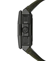 Bulova Men's Precisionist Chronograph Green Leather Strap Watch 44.7x46.8mm, A Special Edition