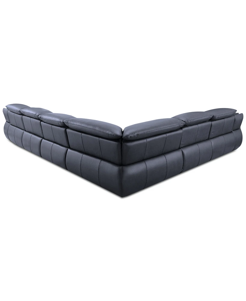 Daisley -Pc. Leather "L" Shaped Sectional Sofa with Power Recliners