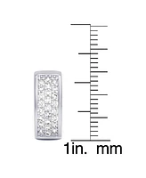 Macy's Cubic Zirconia Pave Huggie Hoop Earrings