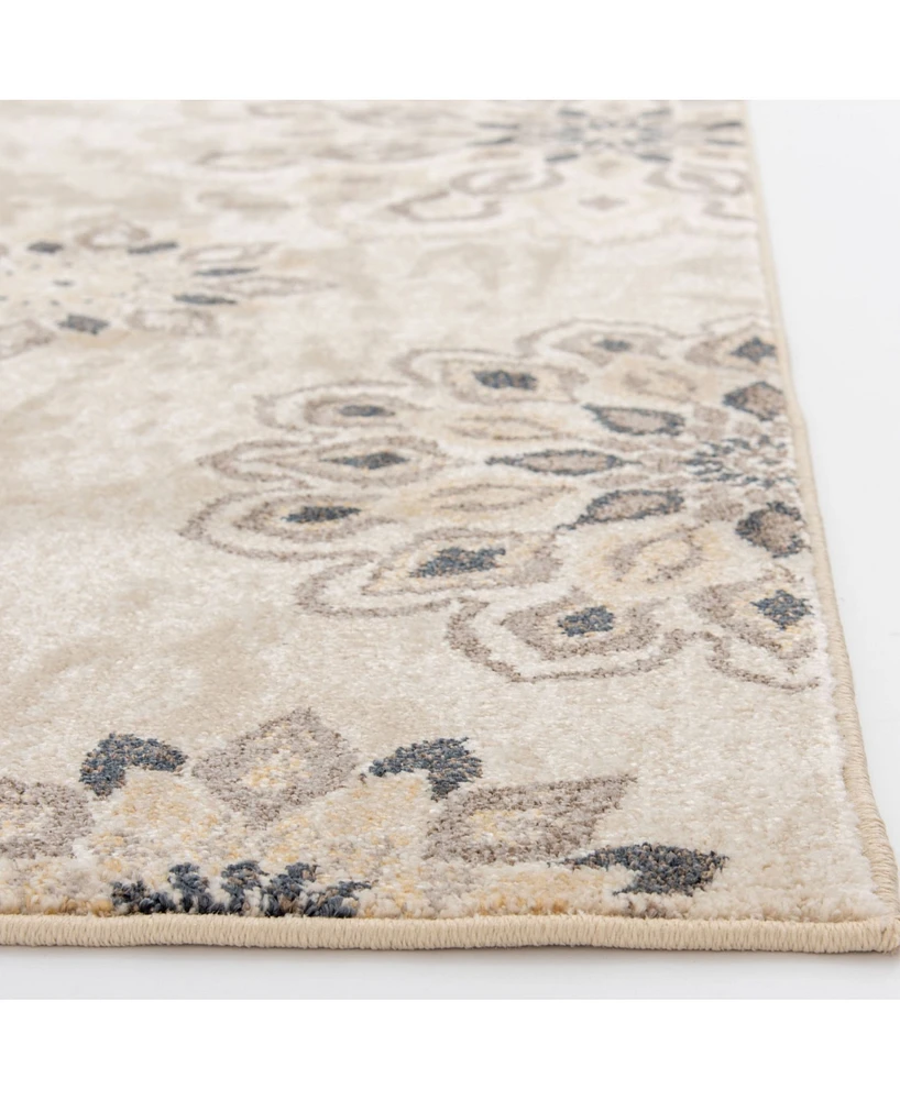 Closeout! Portland Textiles Cassandra Asterin Bone 7'10" x 9'10" Area Rug