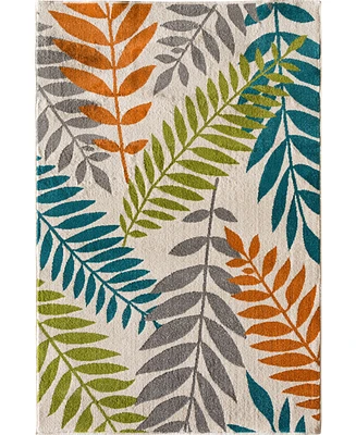 Closeout! Portland Textiles Tropicana Blythewood White 3'3 x 5' Outdoor Area Rug
