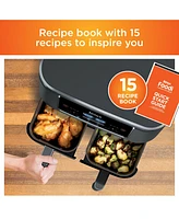 Ninja Foodi DZ201 6-in-1 8 Qt. 2-Basket Air Fryer with DualZone Technology