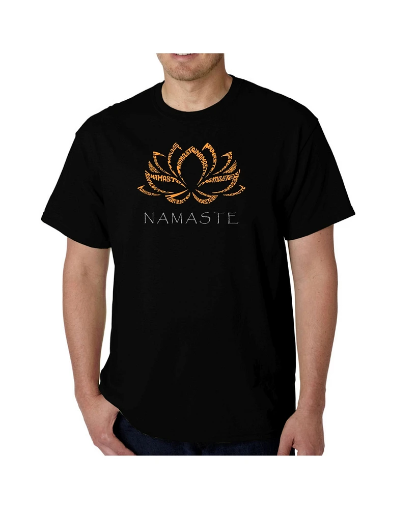 La Pop Art Men's Namaste Word T-Shirt