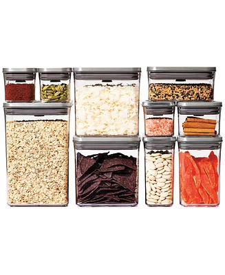 Oxo Steel Pop 12-Piece Food Storage Container Set with Scoop & Labels