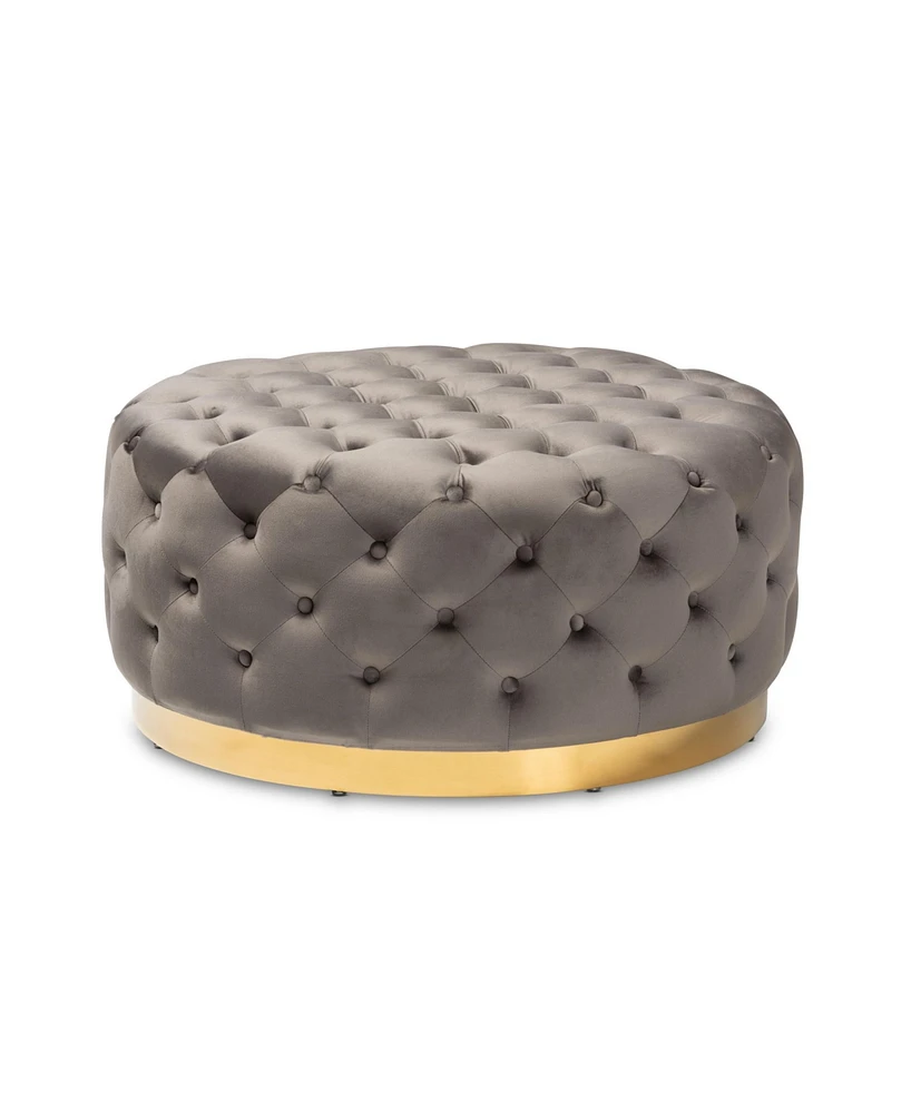Sasha Glam and Luxe Round Cocktail Ottoman