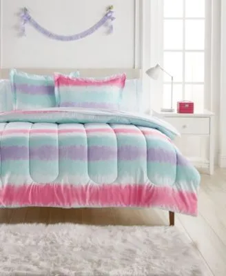 Dream Factory Kids Tie Dye Stripe Comforter Set