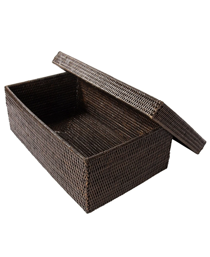 Artifacts Rattan Rectangular Storage Box with Lid