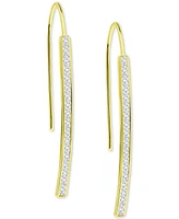 Giani Bernini Cubic Zirconia Vertical Bar Threader Earrings, Created for Macy's