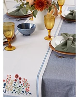 Design Imports Flower Garden Embellished Table Runner, 14" x 72"