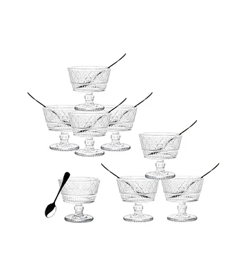 Godinger Claro Clear Set of 8 Tasters with Spoon