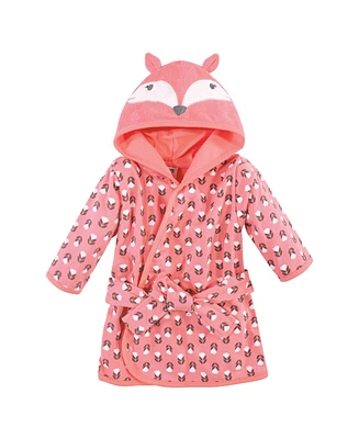 Hudson Baby Baby Girls Hudson Cotton Rich Bathrobe, Pink Unicorn, 0-9M