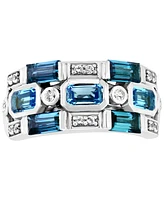 Effy Blue & White Topaz Statement Ring (2-3/4 ct. t.w.) in Sterling Silver