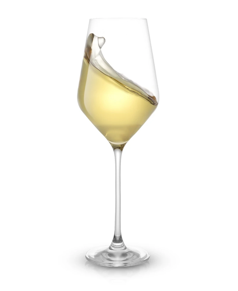 JoyJolt Layla White Wine Glasses, Set of 4