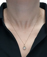 Wrapped Diamond Ladybug 18" Pendant Necklace (1/20 ct. t.w.) in 10k Gold, Created for Macy's