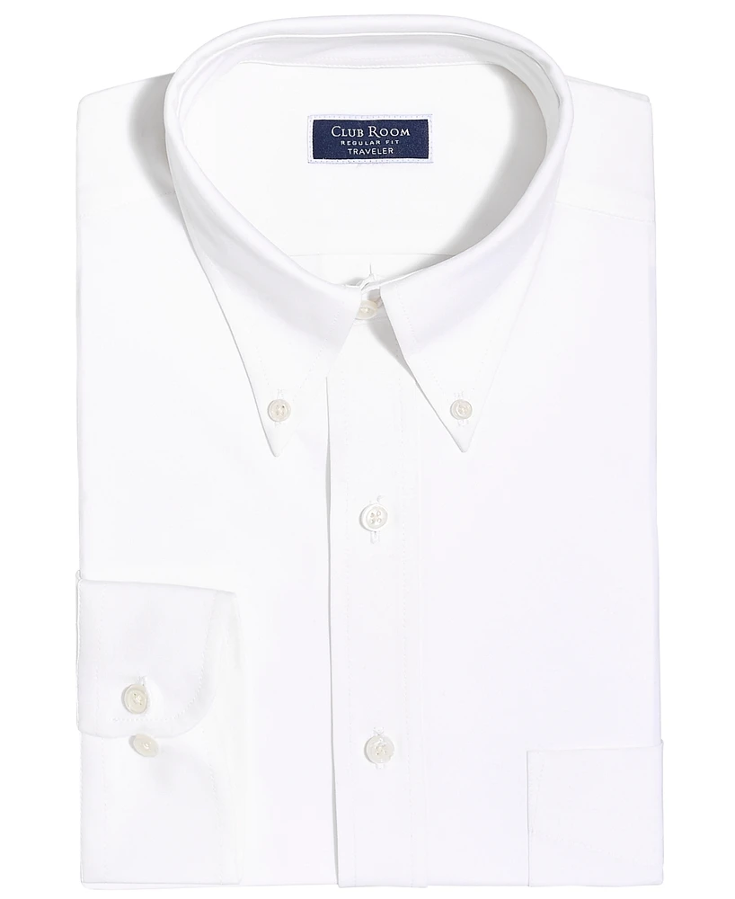 Club Room Men's Regular Fit Traveler Dress Shirt, Created for Macy's