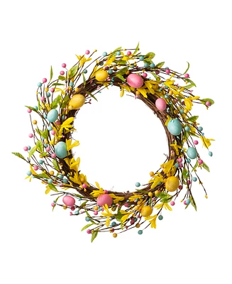 Glitzhome 22"D Easter Egg Wreath