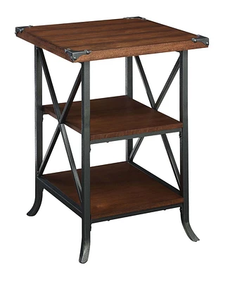 Convenience Concepts Brookline End Table, Charcoal Gray & Slate Frame 17.75 x 26 in.