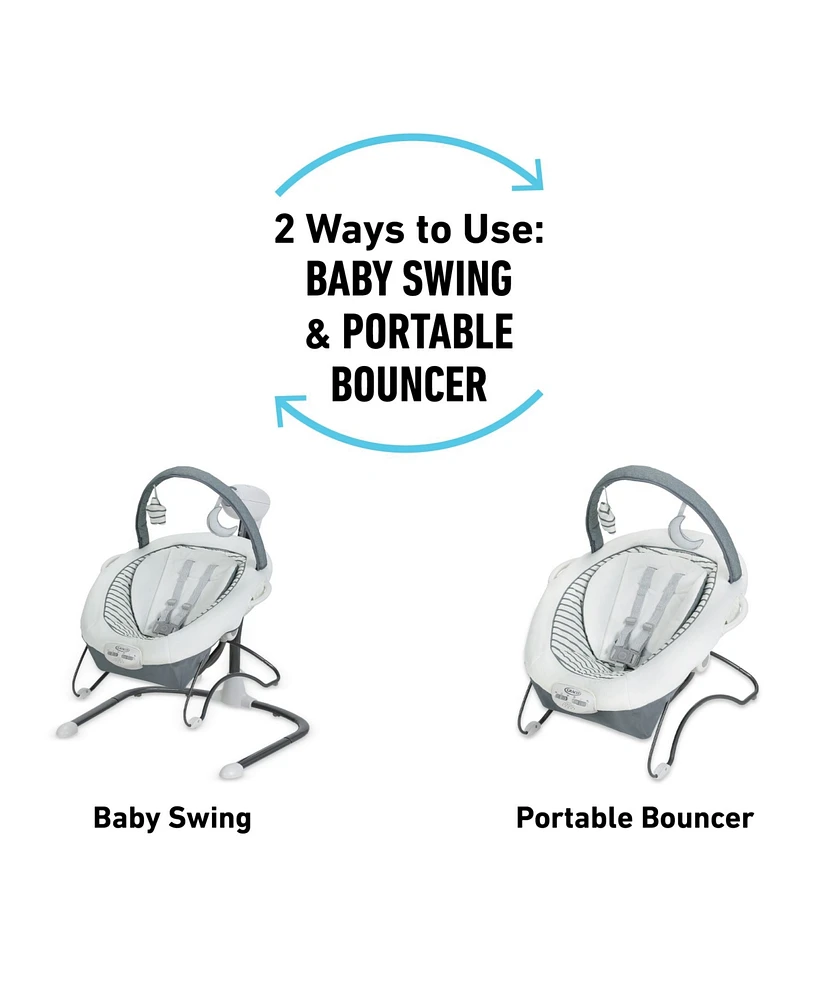Graco Soothe 'n Sway Lx Baby Swing with Portable Bouncer