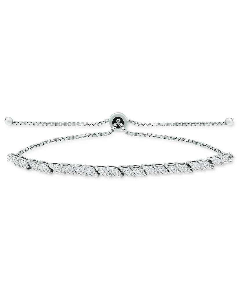 Giani Bernini Cubic Zirconia Marquise Bolo Bracelet