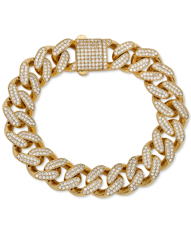 Cuban Link Macys Mens Chains Macy's Men's Wide Cuban Link Bracelet