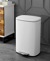 Connor Rectangular Trash Can with Soft-Close Lid and Free Mini Trash Can, Set of 2