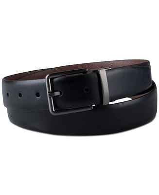 Calvin Klein Men's Reversible Textured Leather Dress Belt, Created for Macy's