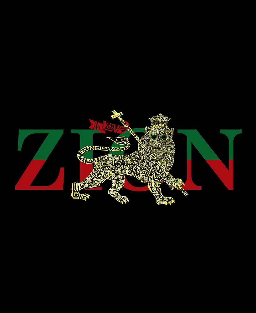 Men's Zion - One Love Word Art Long Sleeve T-shirt