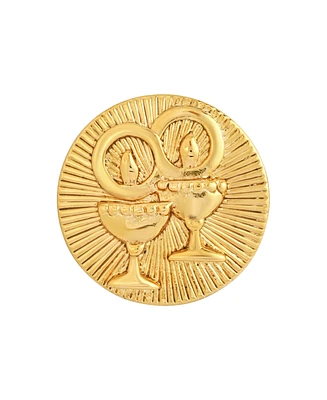 14K Gold-Dipped Unity Chalice Round Tie Tack