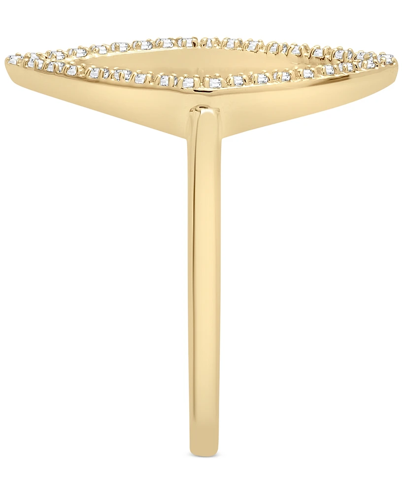 Wrapped Diamond Rhombus Statement Ring (1/10 ct. t.w.) 14k Gold or White Gold, Created for Macy's