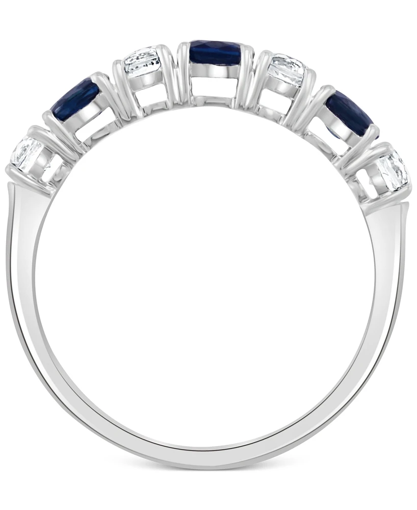 Effy Blue & White Sapphire (1-1/10 ct. t.w.) Band 14k Gold. (Also available Emerald and Ruby)