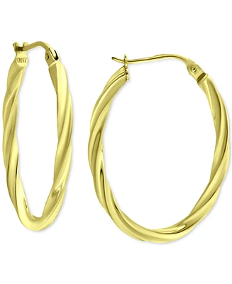 Giani Bernini Oval Twist Small Hoop Earrings, Created for Macy's